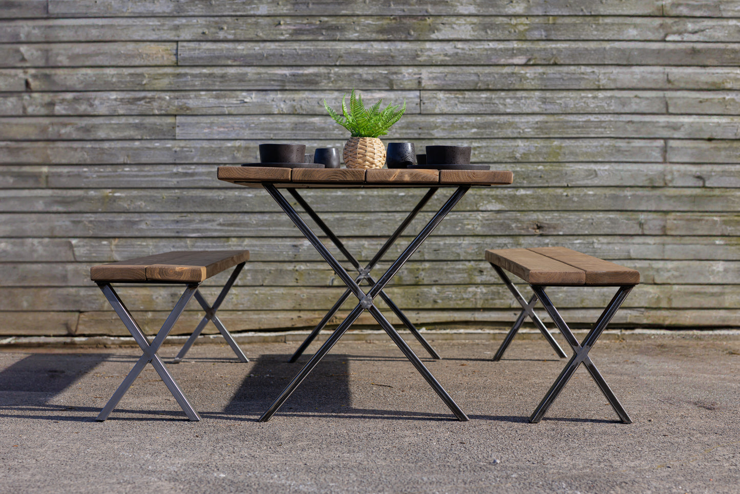 Outdoor Bench | X Style Legs