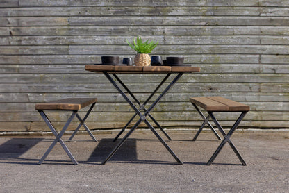 Outdoor Bench | X Style Legs