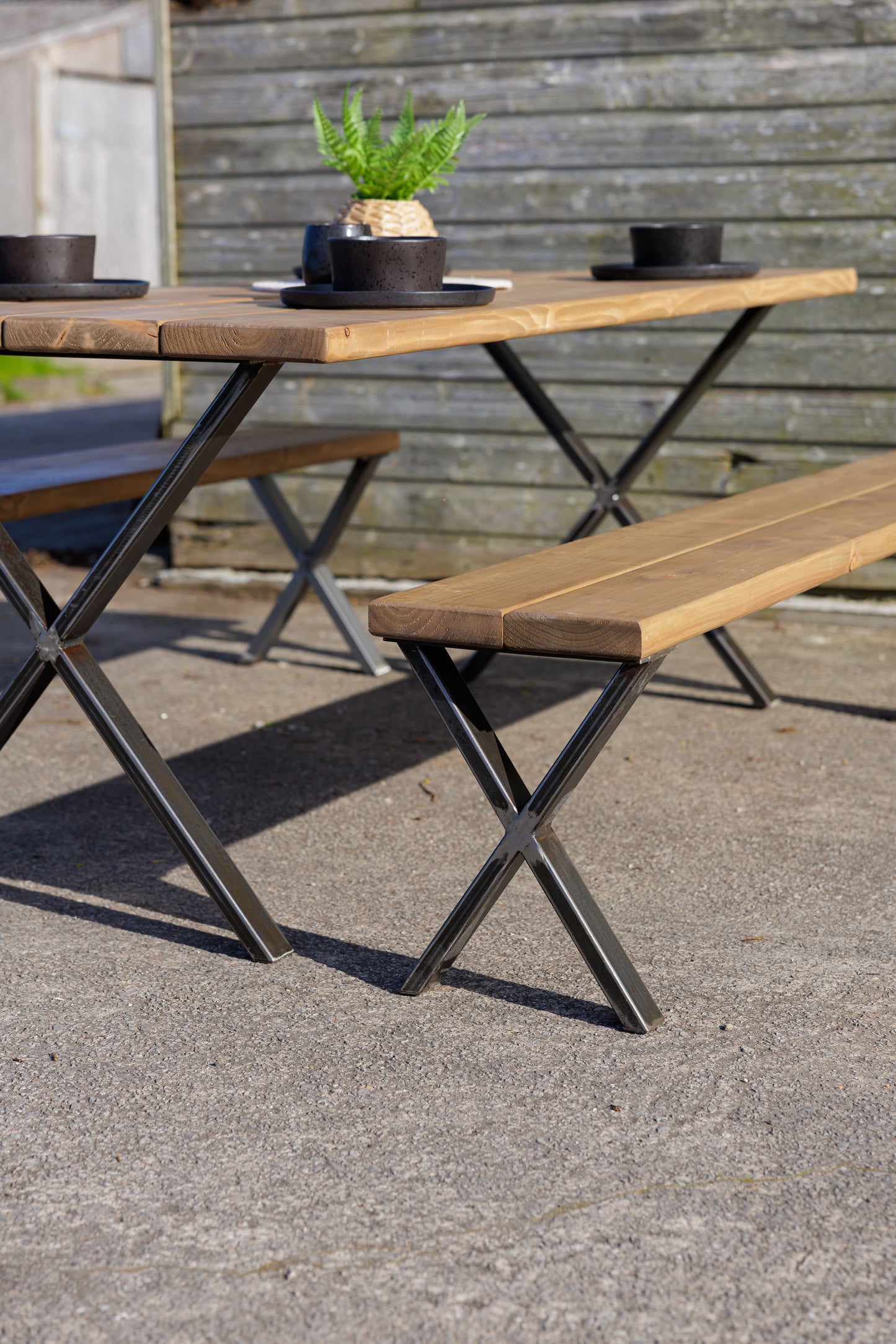 Outdoor Bench | X Style Legs