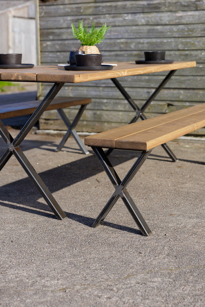 Outdoor Bench | X Style Legs